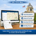 Butler County Ohio parcel data guide showing property records, GIS maps, tax details, and official auditor contact information.