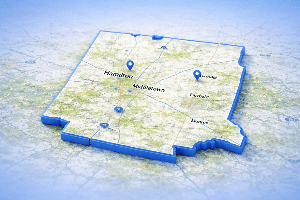 Butler County Auditor property search, real estate tax records, and Ohio parcel maps dashboard.