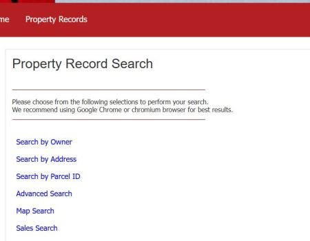 Step-by-step visual guide on using the Butler County Auditor property search tool to find real estate data and tax info.